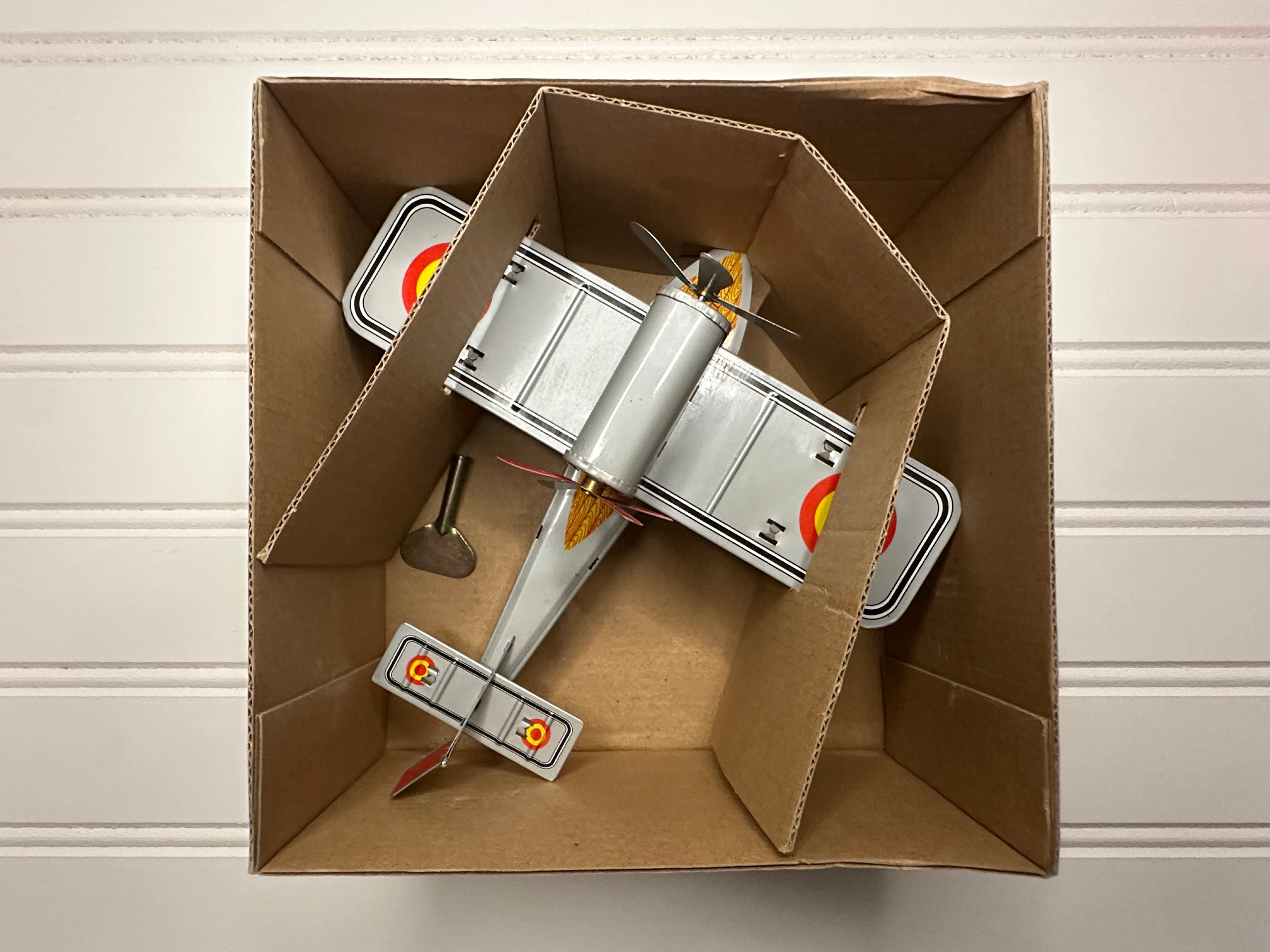 Propeller Plane Vintage Tin Toy