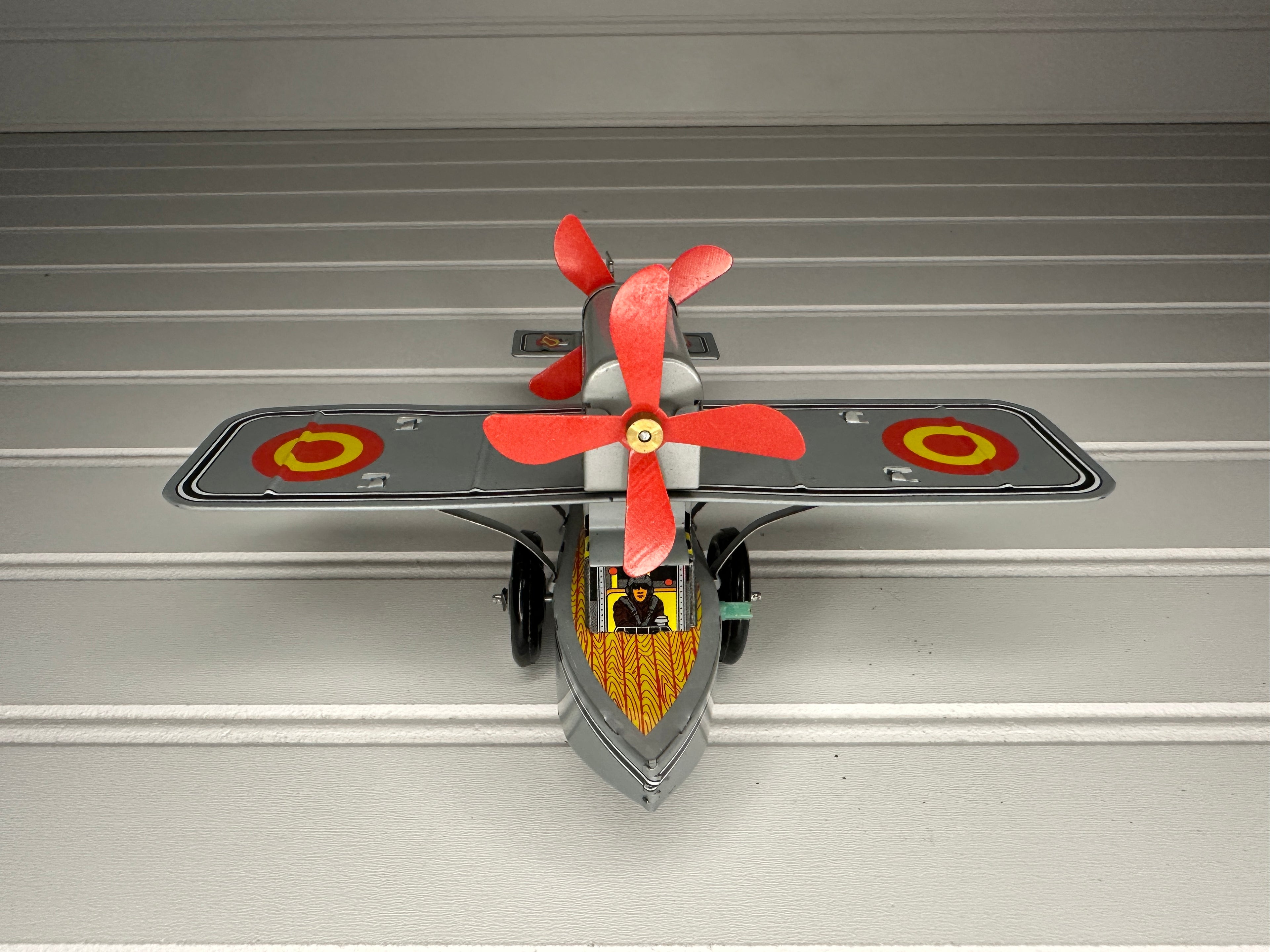 Propeller Plane Vintage Tin Toy