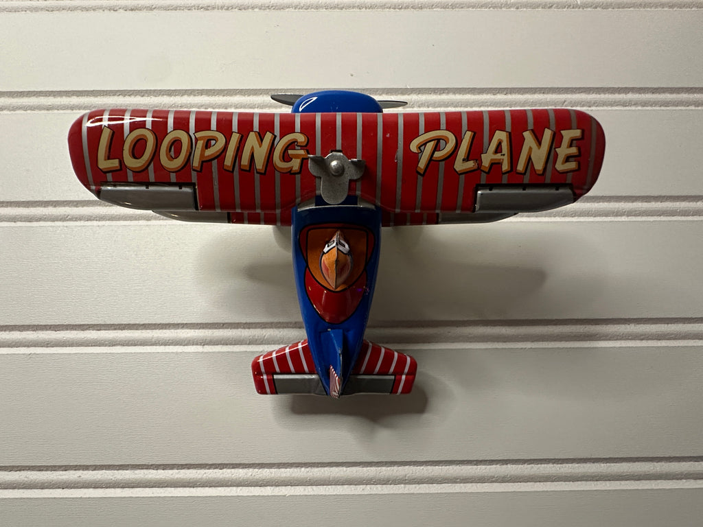 Looping Plane Vintage Tin Toy