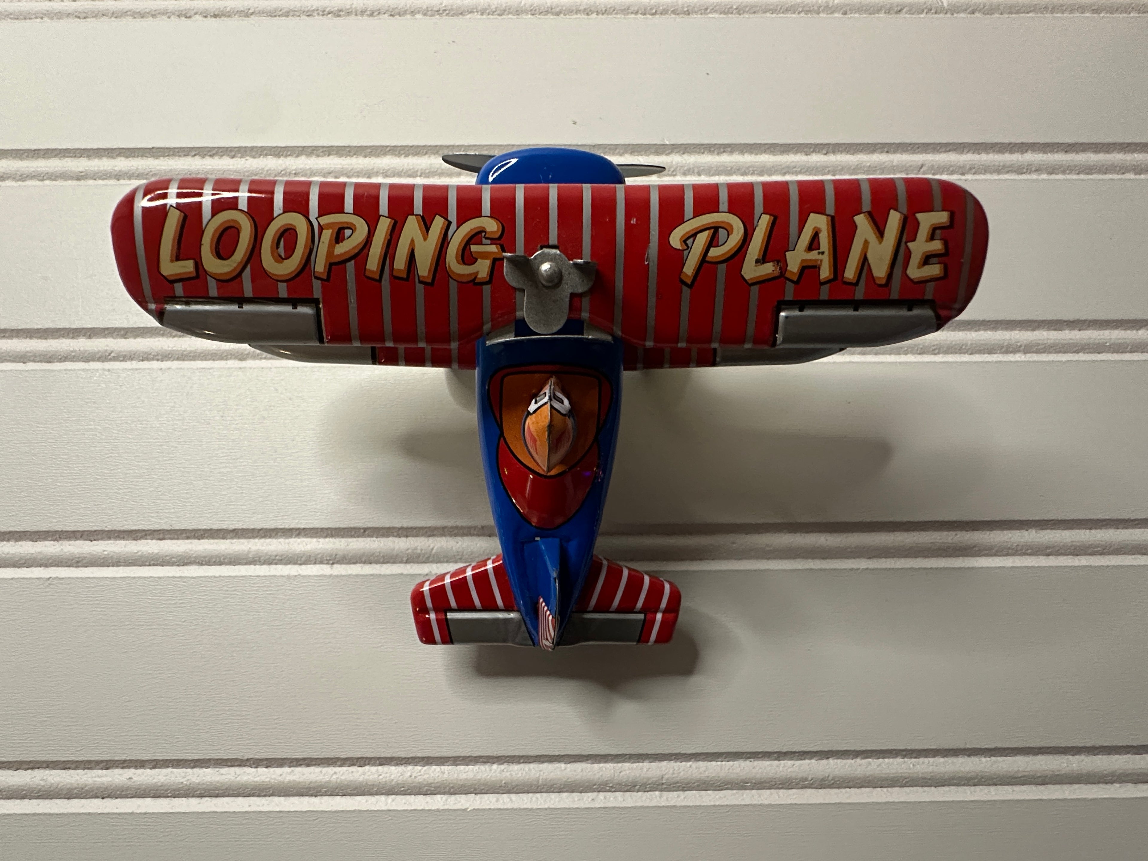 Looping Plane Vintage Tin Toy