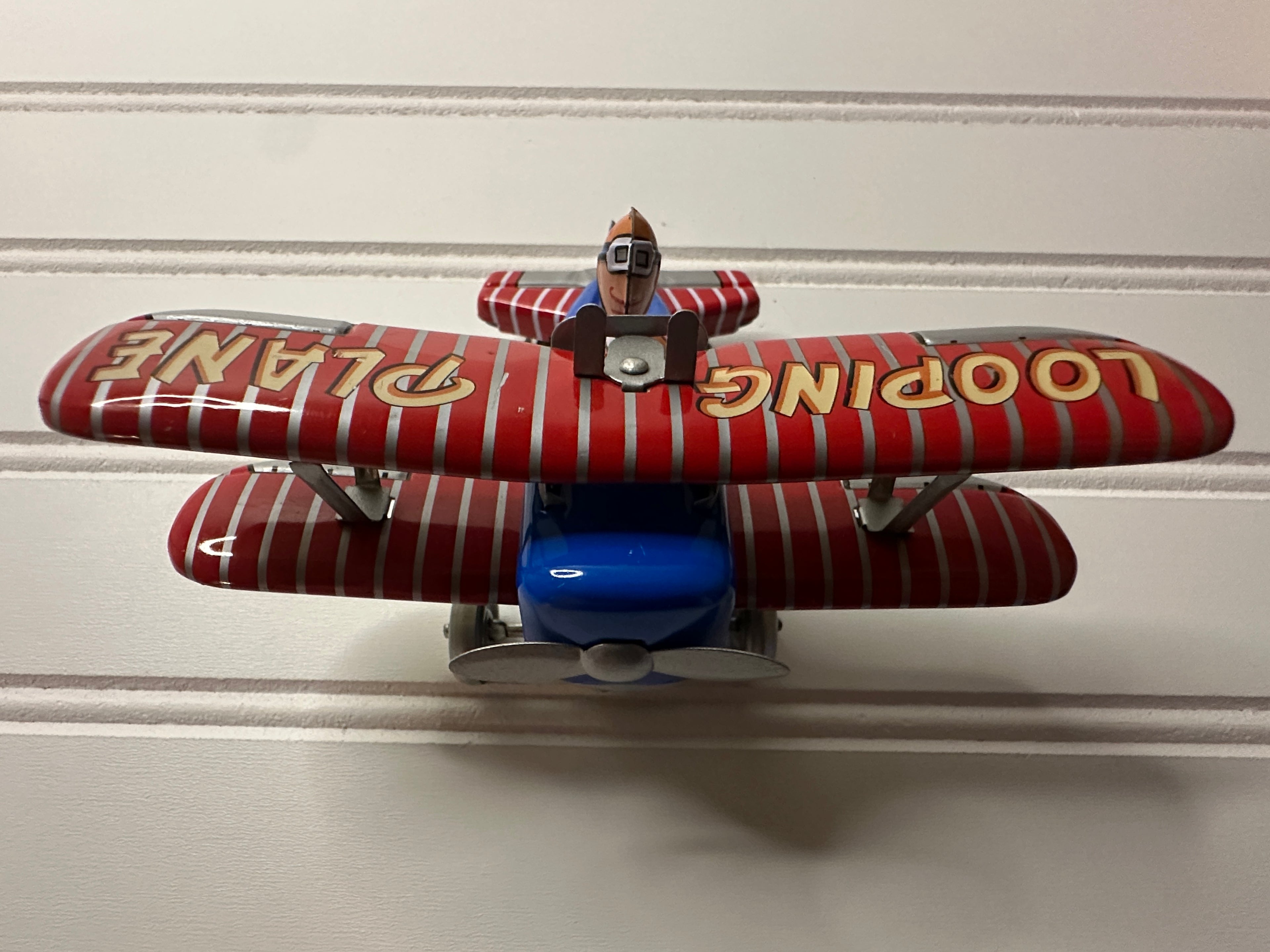 Looping Plane Vintage Tin Toy