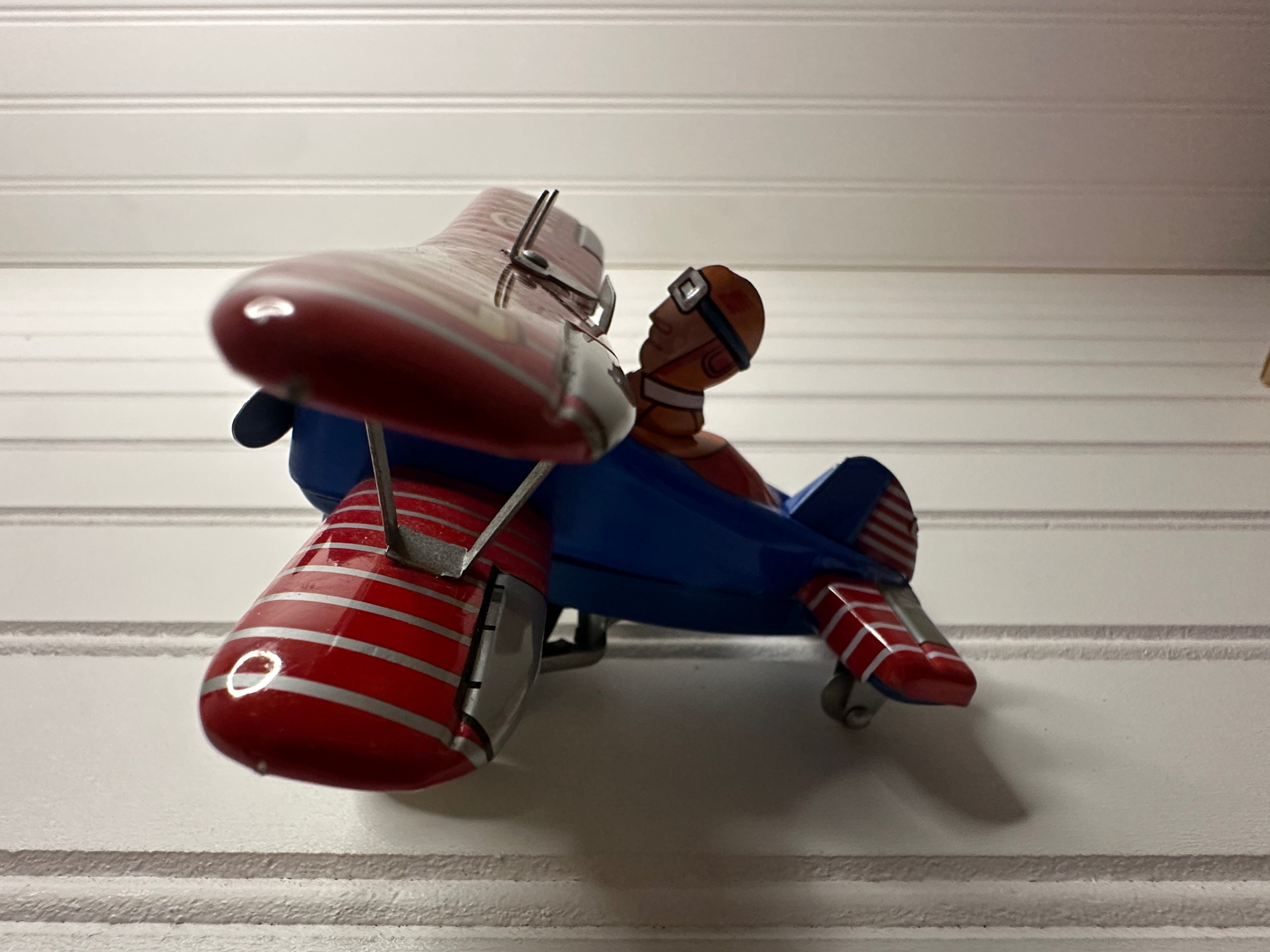 Looping Plane Vintage Tin Toy