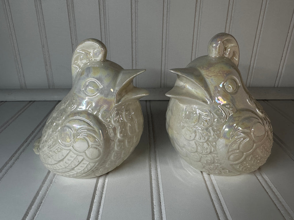 Vintage Ceramic Pearl Bird Pair