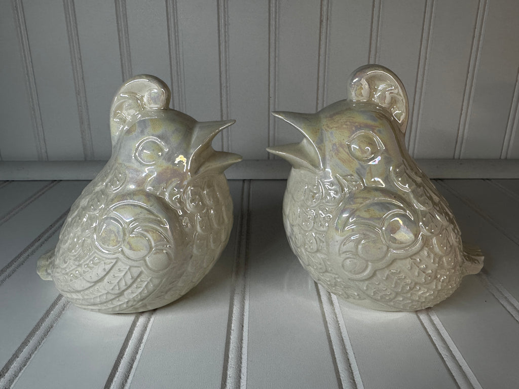 Vintage Ceramic Pearl Bird Pair
