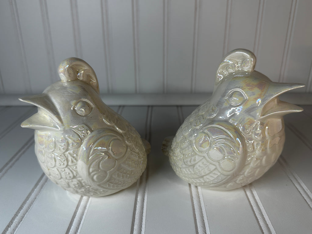 Vintage Ceramic Pearl Bird Pair