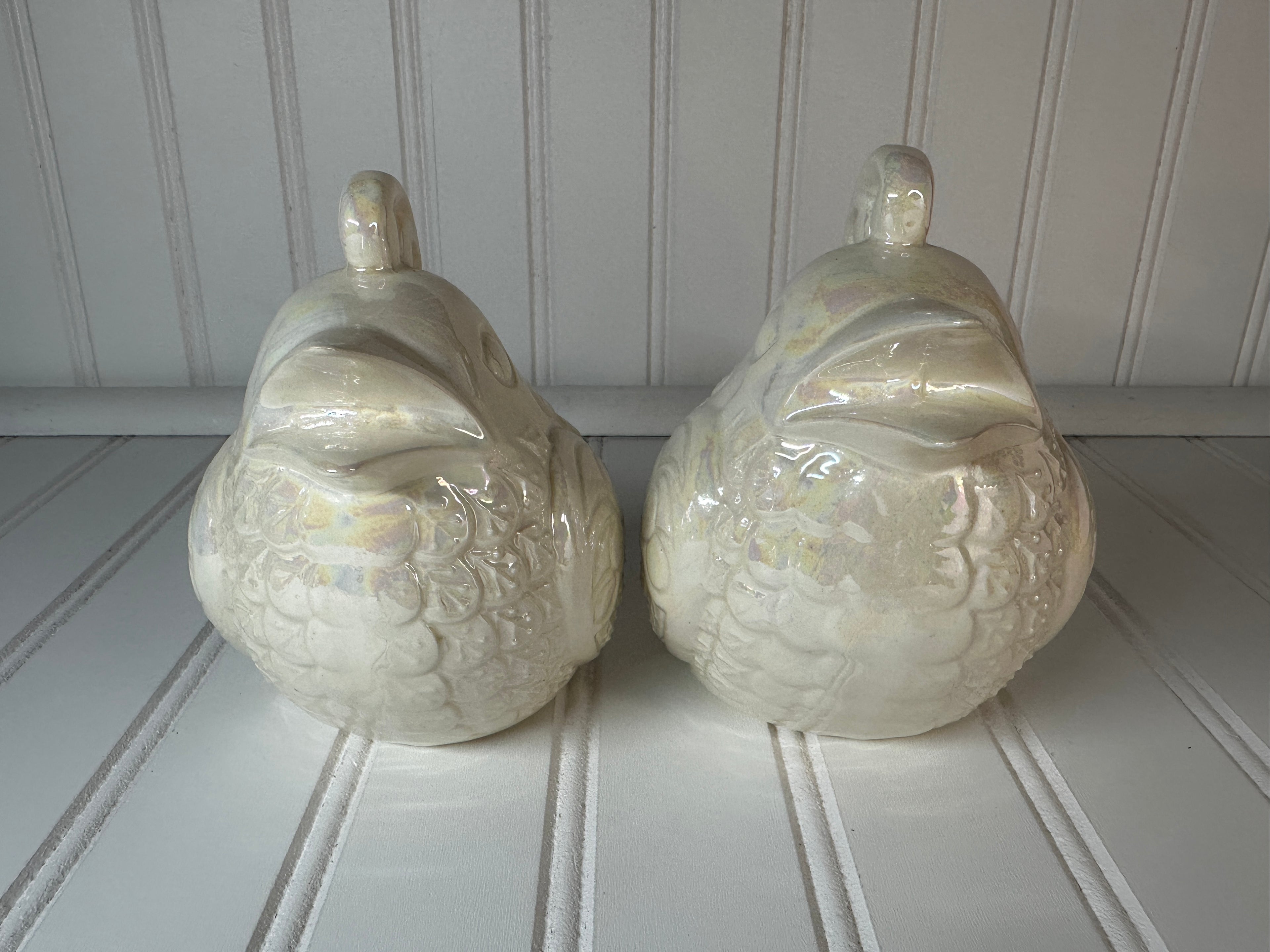 Vintage Ceramic Pearl Bird Pair