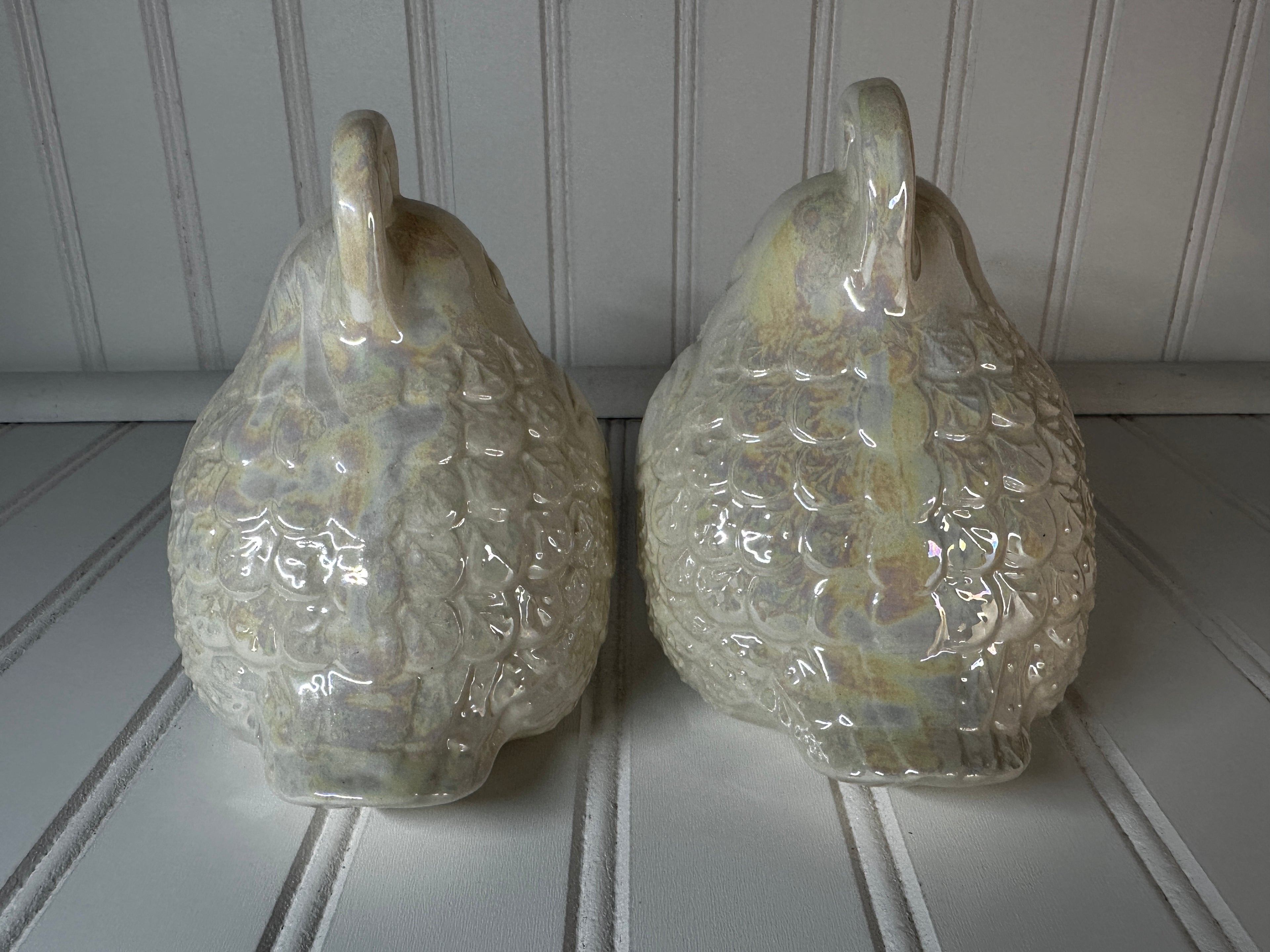 Vintage Ceramic Pearl Bird Pair