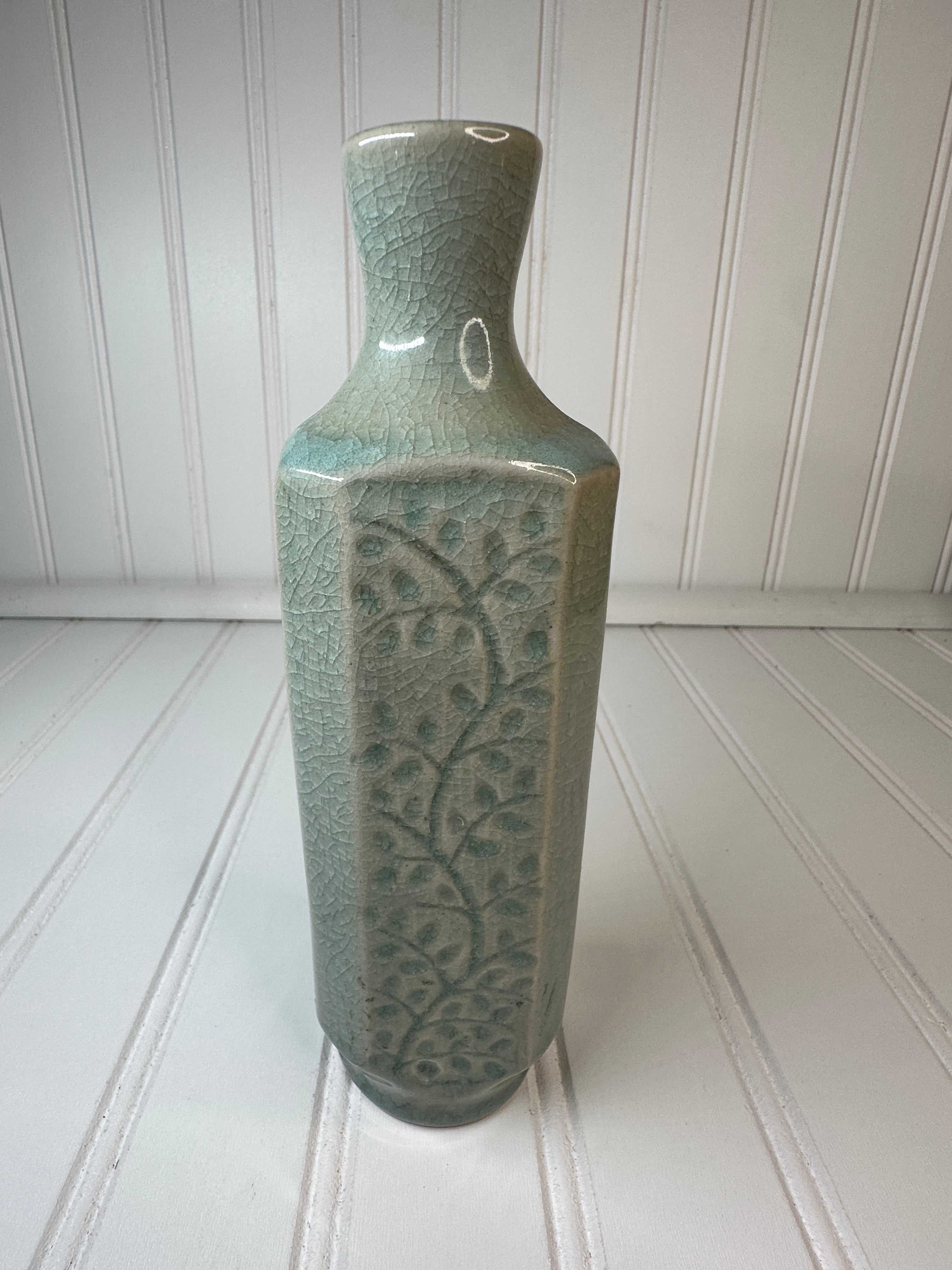 Vintage Japanese Celadon Crackle Porcelain 1950-1960's