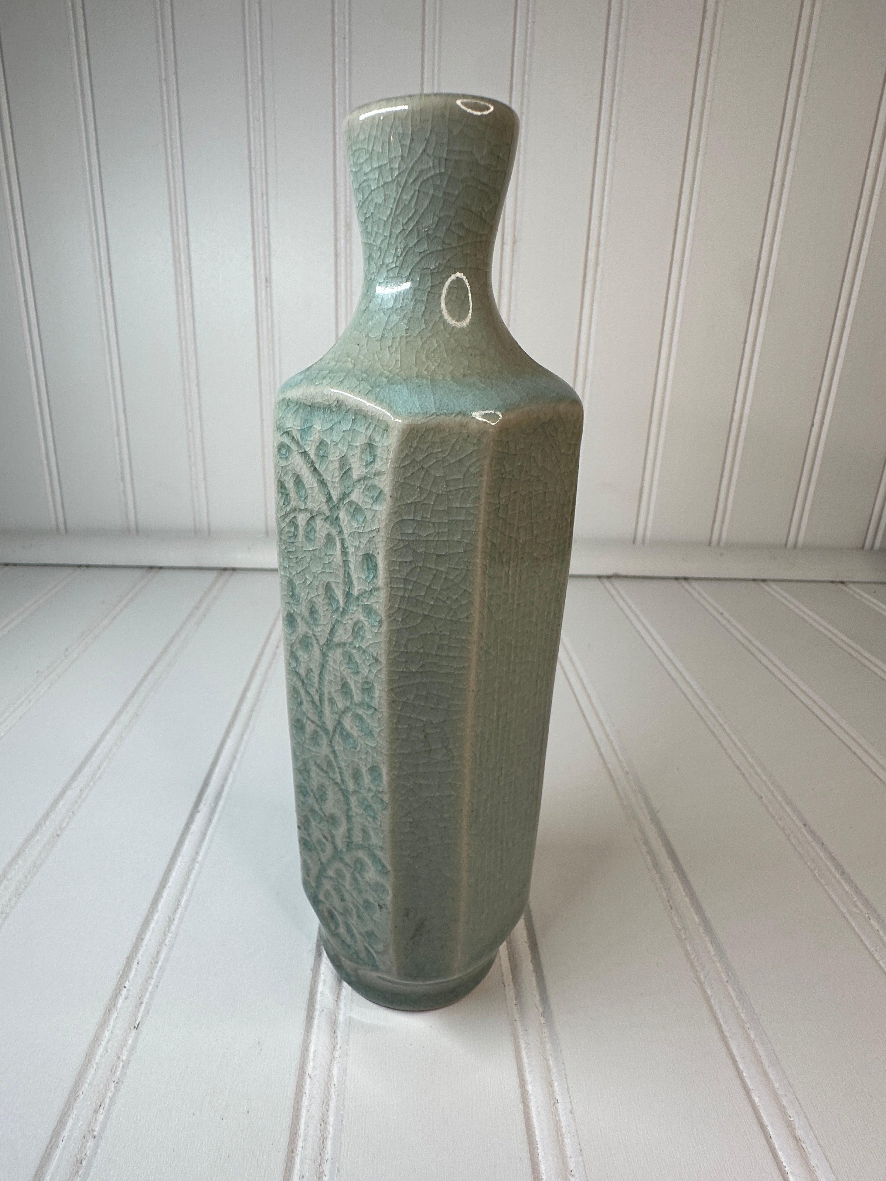 Vintage Japanese Celadon Crackle Porcelain 1950-1960's