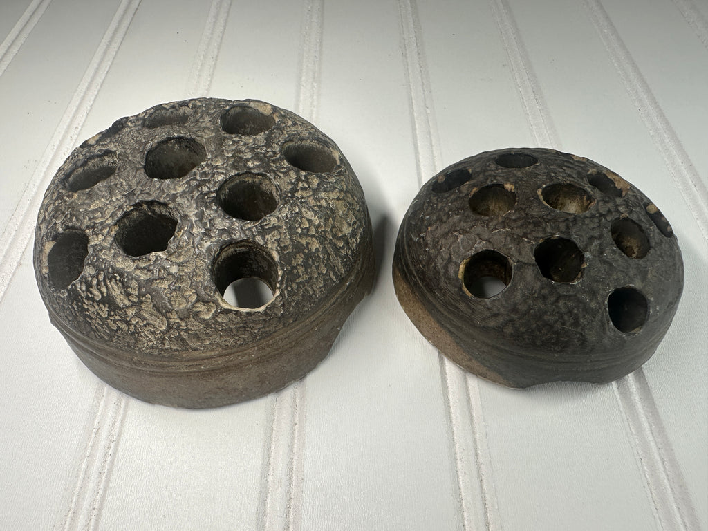Vintage Flower Frog Pair, Japan